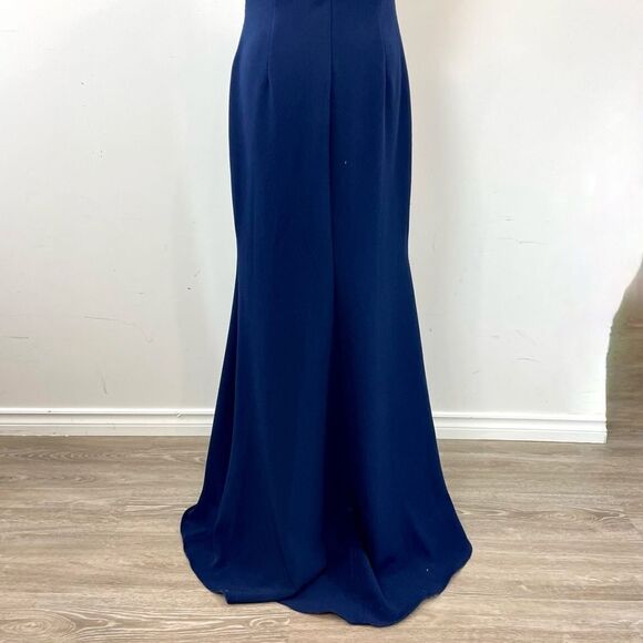 Badgley Mischka Elegant Blue Maxi Dress - Picture 7 of 14
